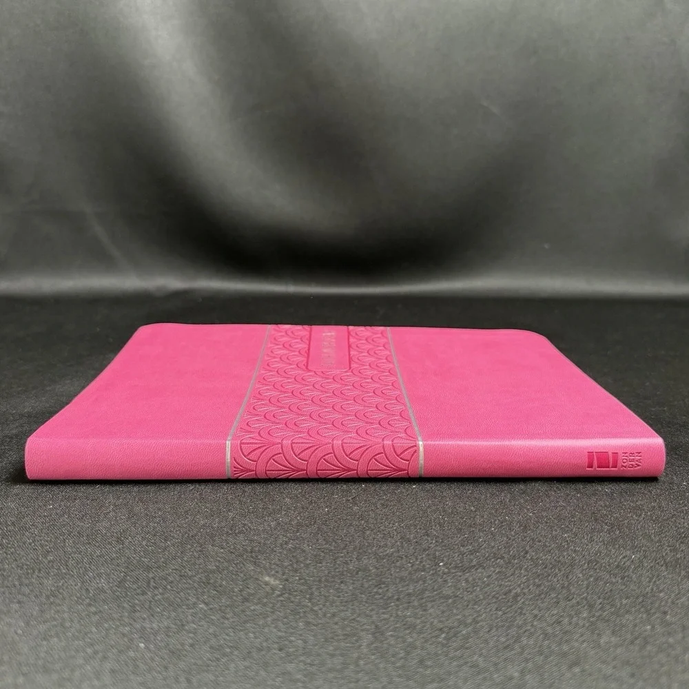 New NIV Pink Faith Over Fear Devotional Journal Leathersoft Guided Writing